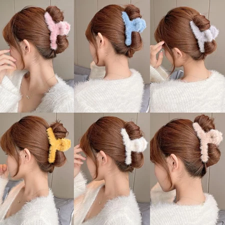 Korean Shark Fur Hair Clip Claw